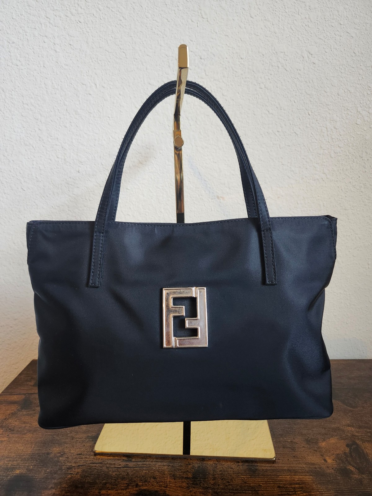 Fendi Black Nylon Tote Small