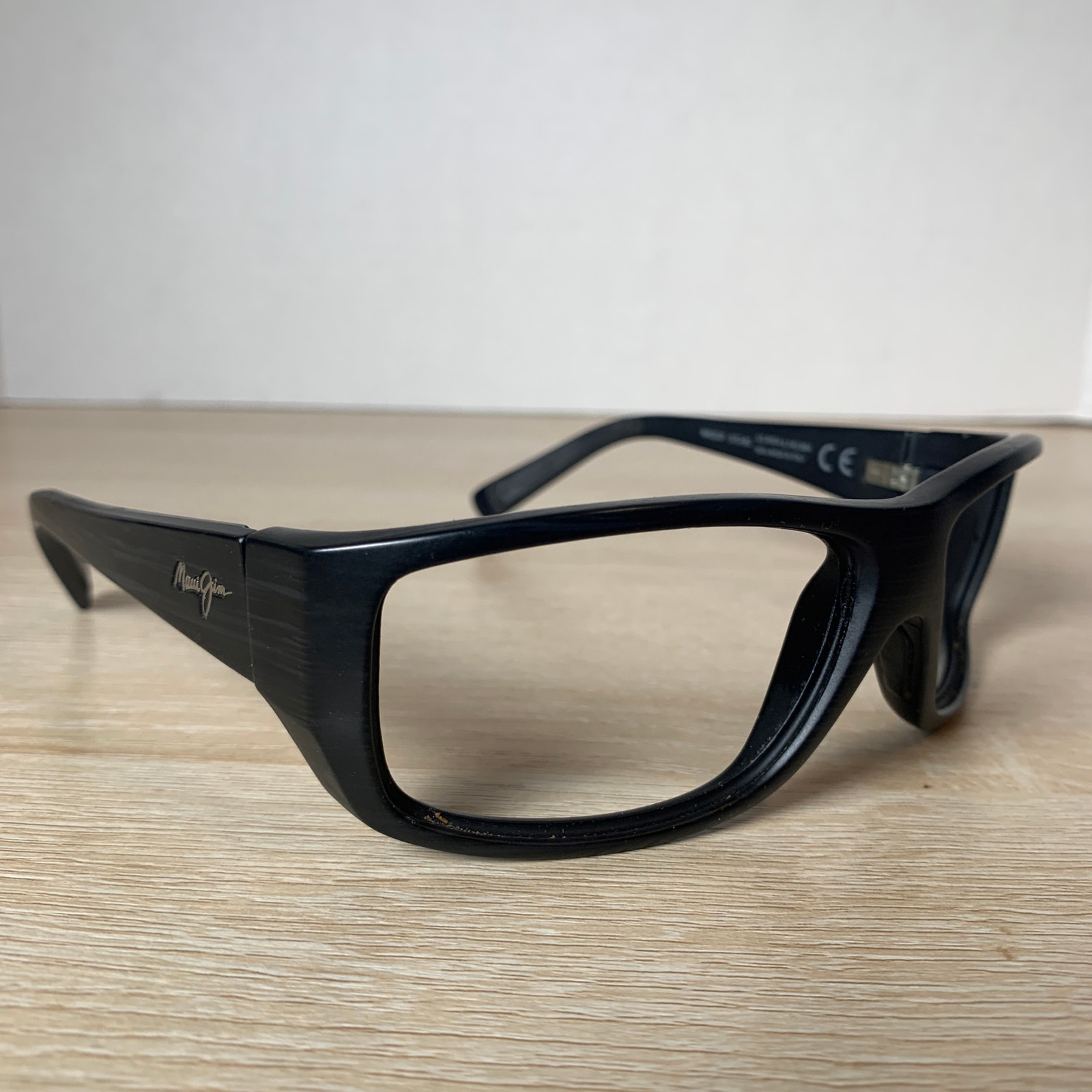 NWOT Maui Jim Wassup MJ-123-02W Black Sunglasses Frames Only 60.5-17-120 Italy1