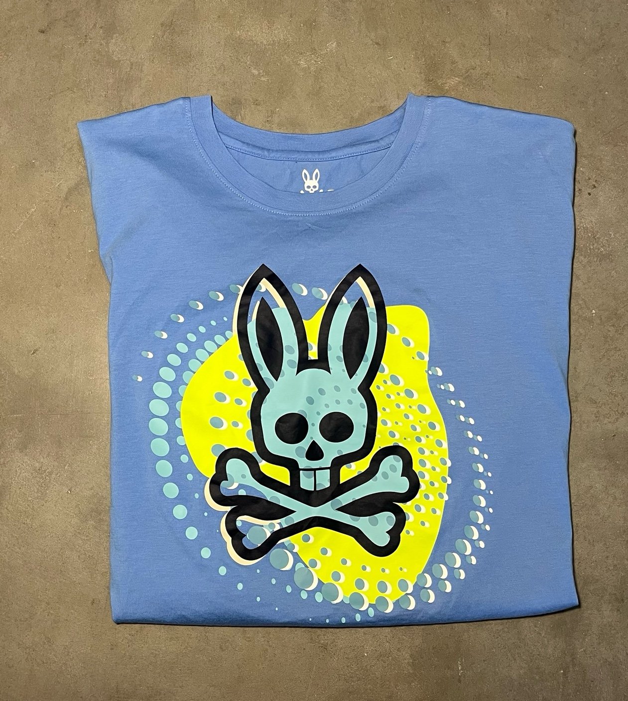 Men's Psycho Bunny Hurrell Graphic Light Blue T-Shirt Size 9/XXXL Pre-Owned