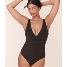 Andie Swim The Augustine One Piece in Black Metallic XL Tall NWT