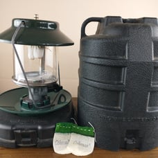 Vintage Coleman Double Mantle Propane Lantern 5154 097C w/ Carrying Case Mantles