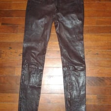 Rag and Bone Women's Size 27 Washed Burg 100 Percent Lamb Leather Pants