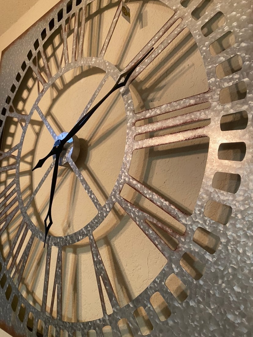 36x36 Metal Clock