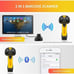 NETUM Upgraded QR Industrial Bluetooth Barcode Scanner with Charging Dock