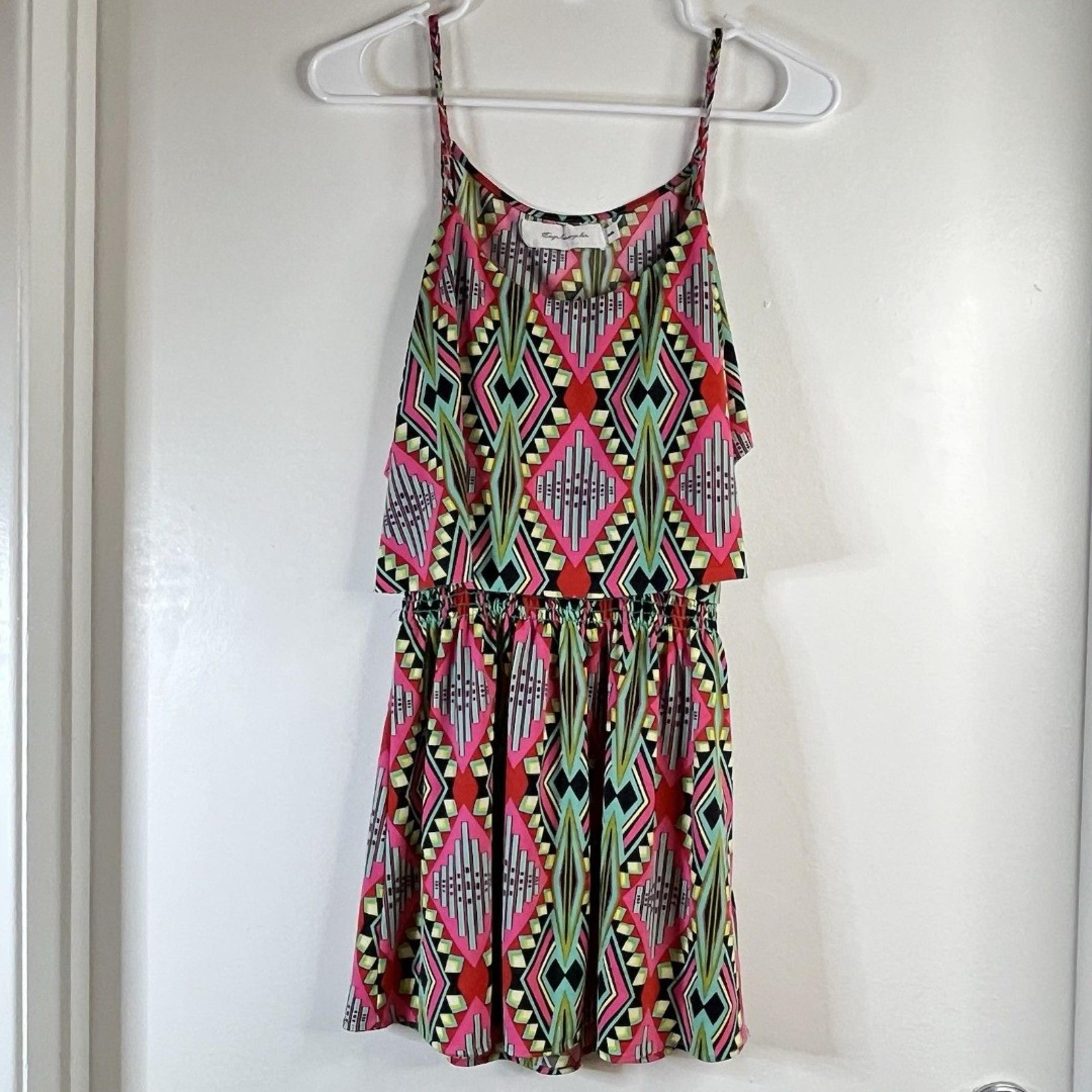 T Bags Anthropologie Los Angeles Colorful Strapless Min Dress Size S Stretchy
