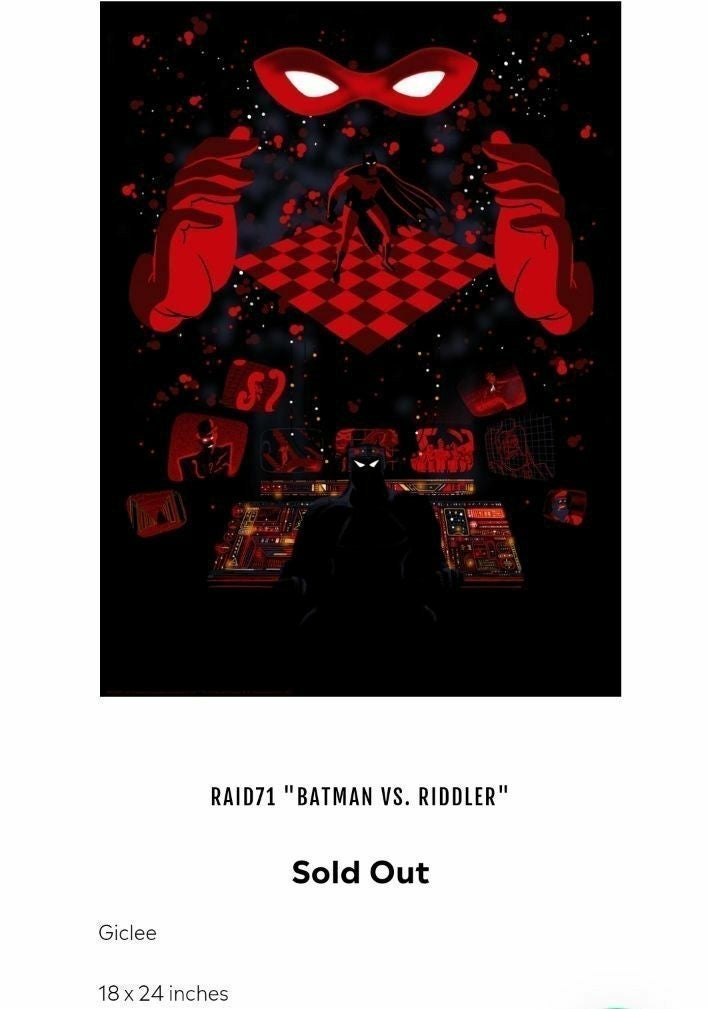 Batman versus riddler print
