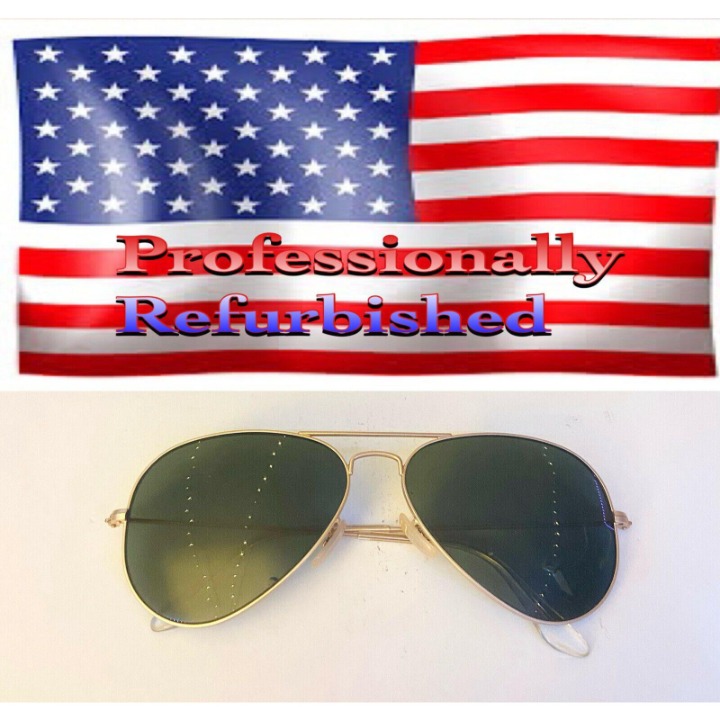 Ray Ban RB3025 Matte Gold Aviator Sun