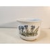 Takahashi Speckled Stoneware Vtg Flower Pot Planter Floral Flower Transfer