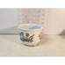 Takahashi Speckled Stoneware Vtg Flower Pot Planter Floral Flower Transfer