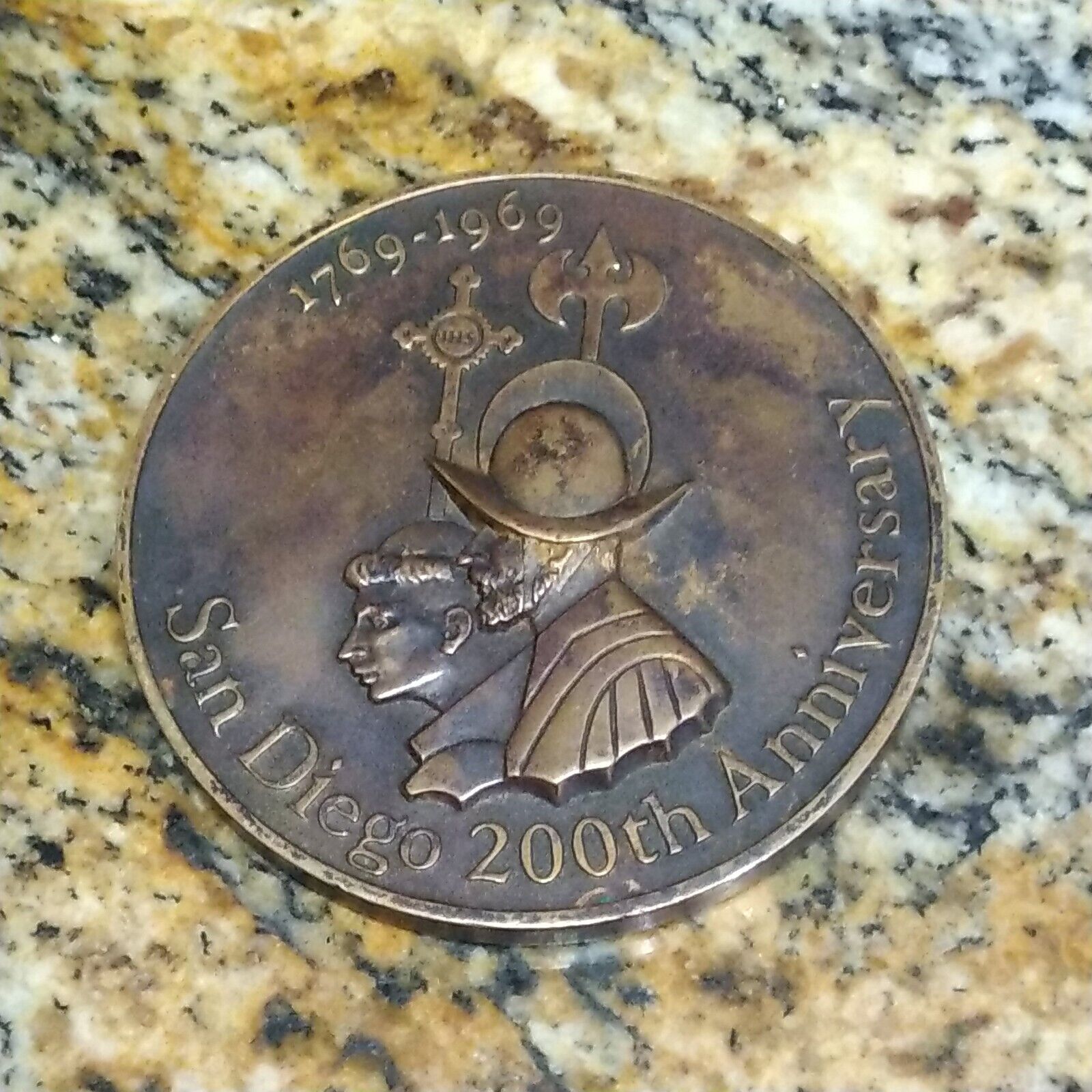 Old 1769-1969 SAN DIEGO California 200th Anniversary Large BRONZE MEDAL