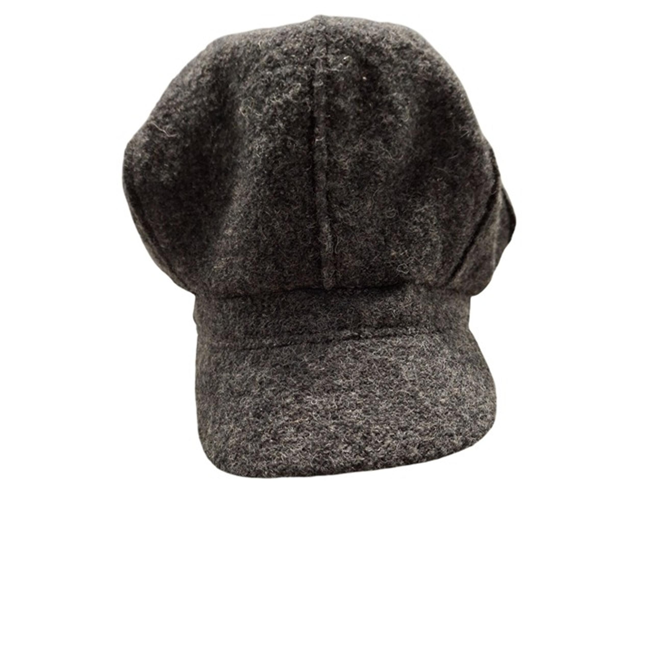 Scala Collezione Gray Wool Newsboy Cap With Satin Lining Elastic Back One Size