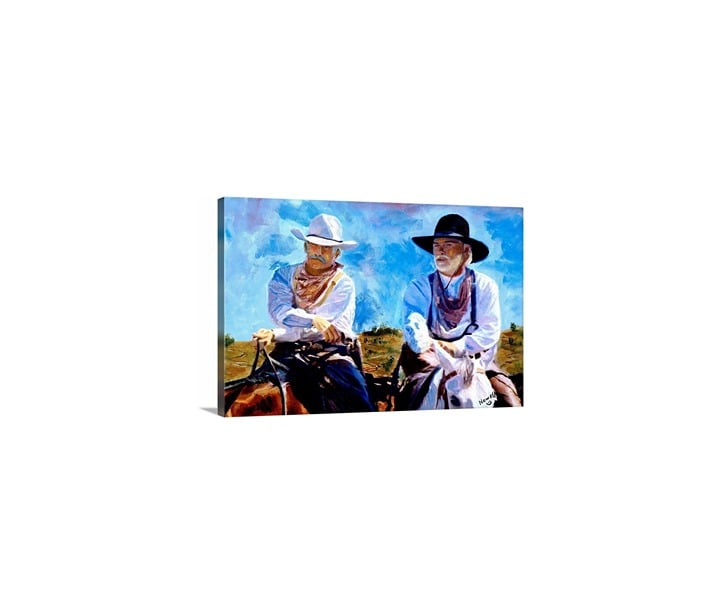 Lonesome Dove Leaving - Canvas Wrap Art Giclee Art Print 16 x 24 inch Painting