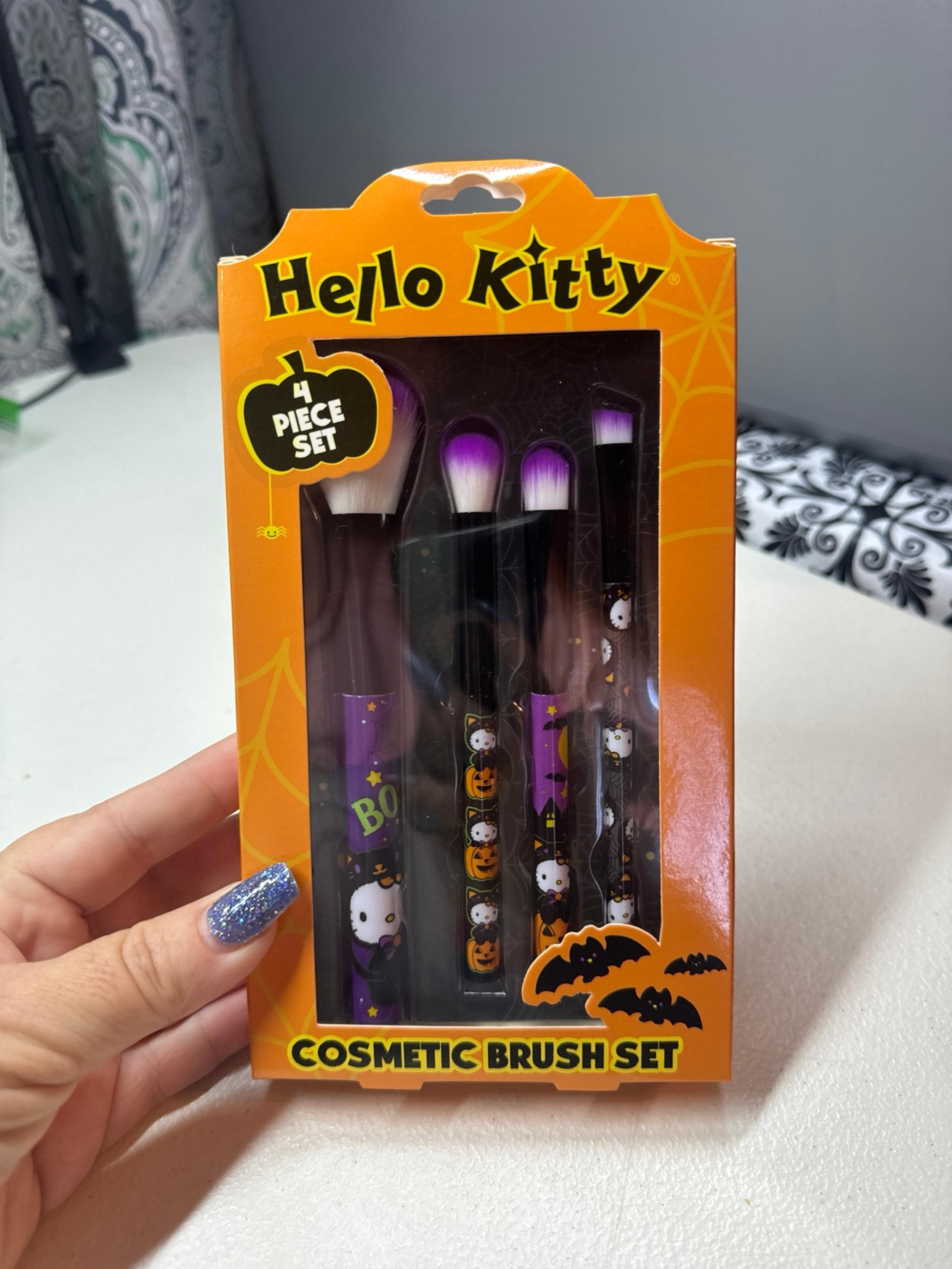Hello Kitty Cosmetic Brush Set Halloween Orange