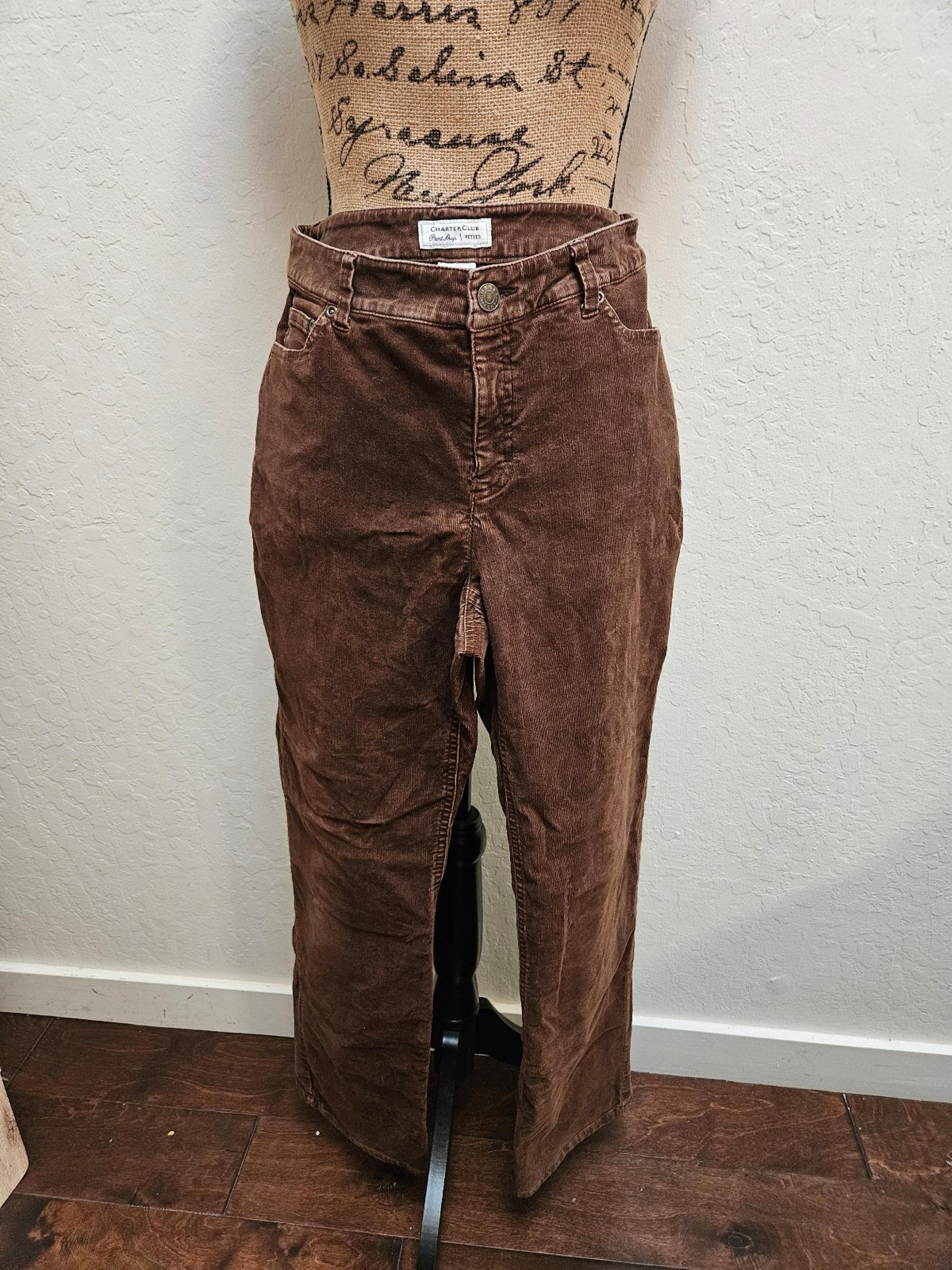Charter Club Brown  Corduroy Pants Size 6P