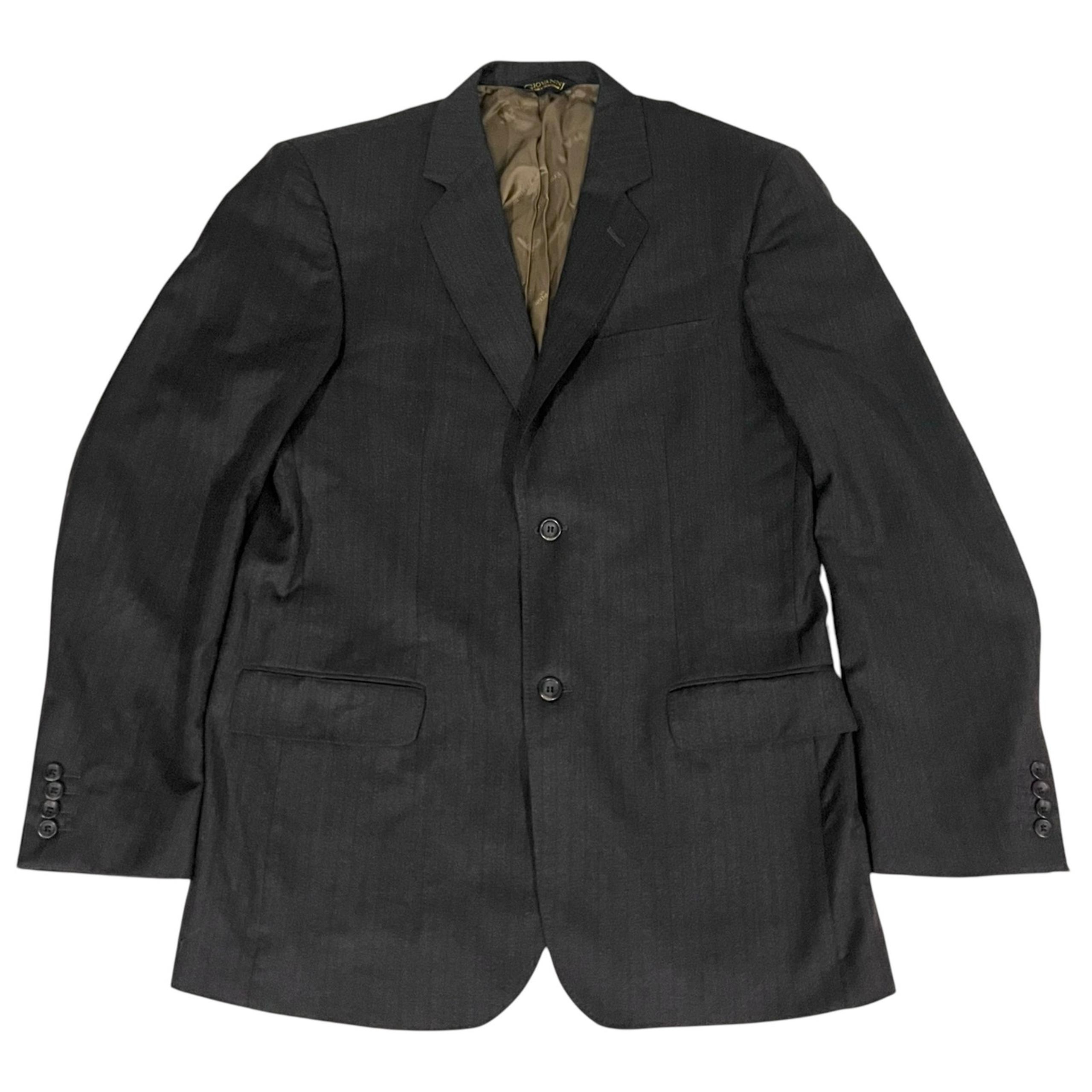 Ermenegildo Zegna Cloth Blazer Mens 46 Dark Gray Pinstripe Wool Custom JP Dumont