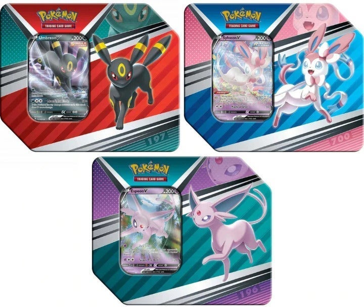 V HEROES Tin Set - Sylveon V, Umbreon V, & Espeon V - Pokémon Trading Card Game