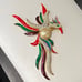 Vintage Stunning Colorful Enamel Crystal Phoenix Bird of Paradise 6.5” Brooch