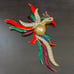Vintage Stunning Colorful Enamel Crystal Phoenix Bird of Paradise 6.5” Brooch