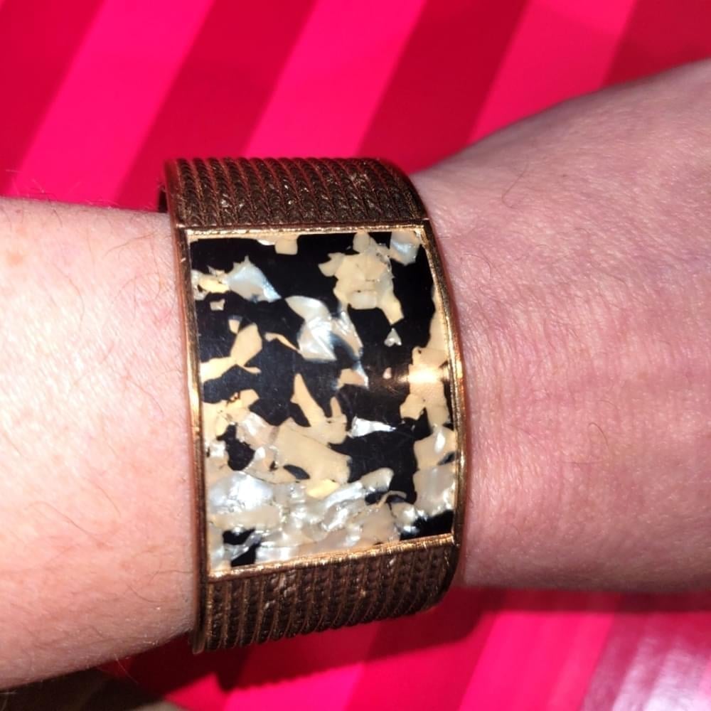 Antique Clasp Lucite chunk bracelet