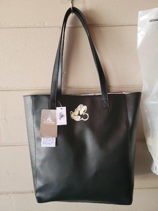 BOGO SALE Large Black Minnie Mouse Tote - Disney Parks Bag
