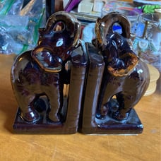 Vintage Ries Japan Hand painted Bookends
