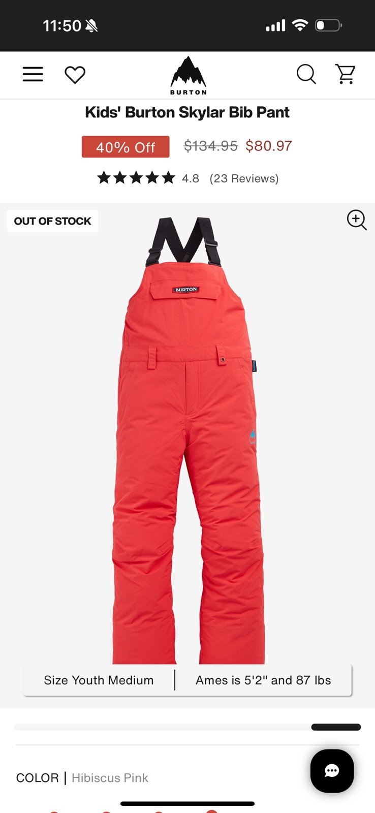 Kids’ Burton Skylar Bib Pant