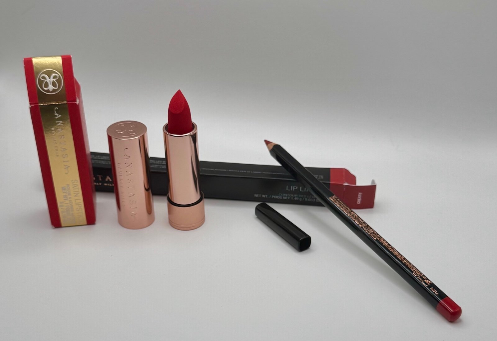 NIB ABH lip bundle both in the color “cherry”