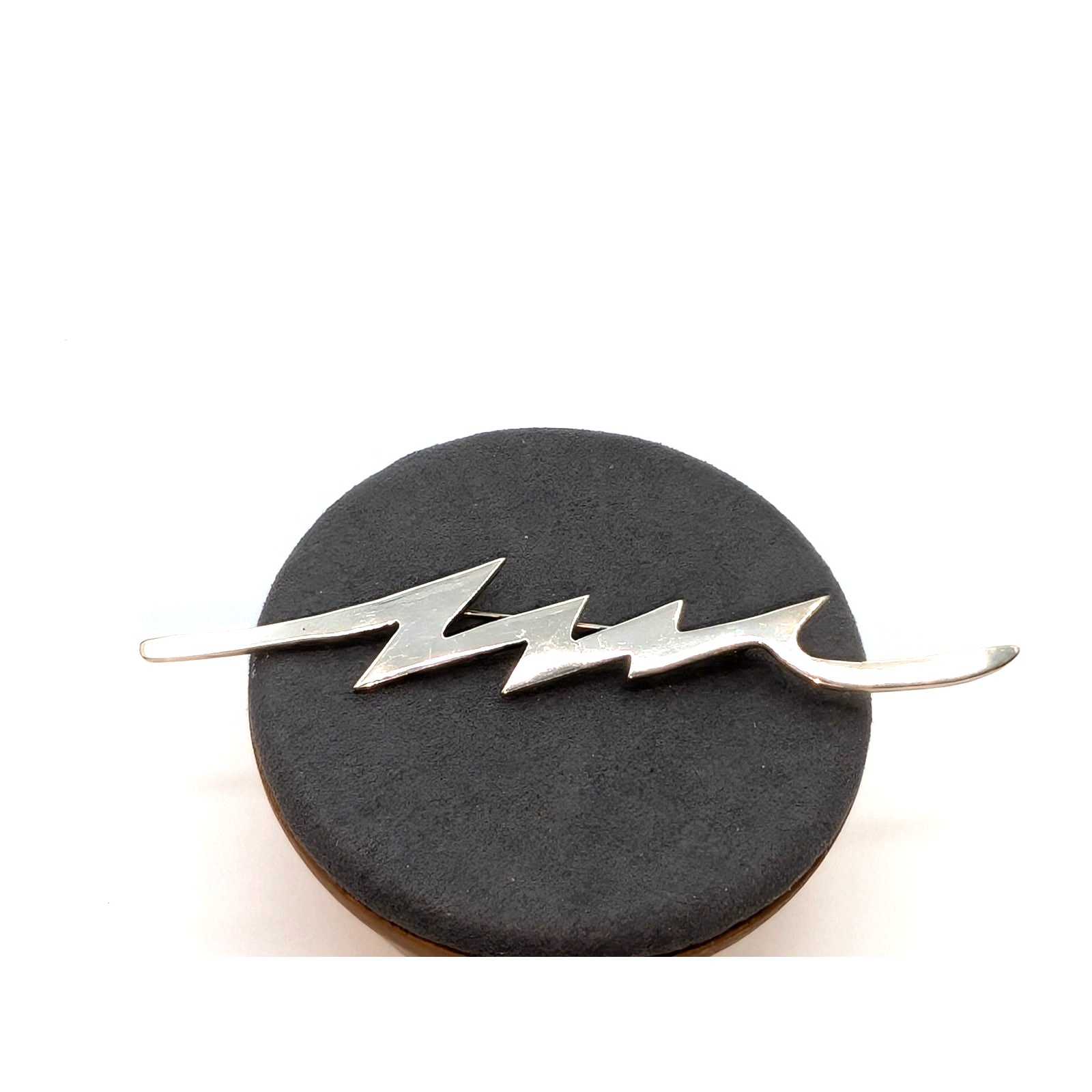 Vintage Estate Taxco Mexico 925 Sterling Silver Lightning Bolt Brooch Pin