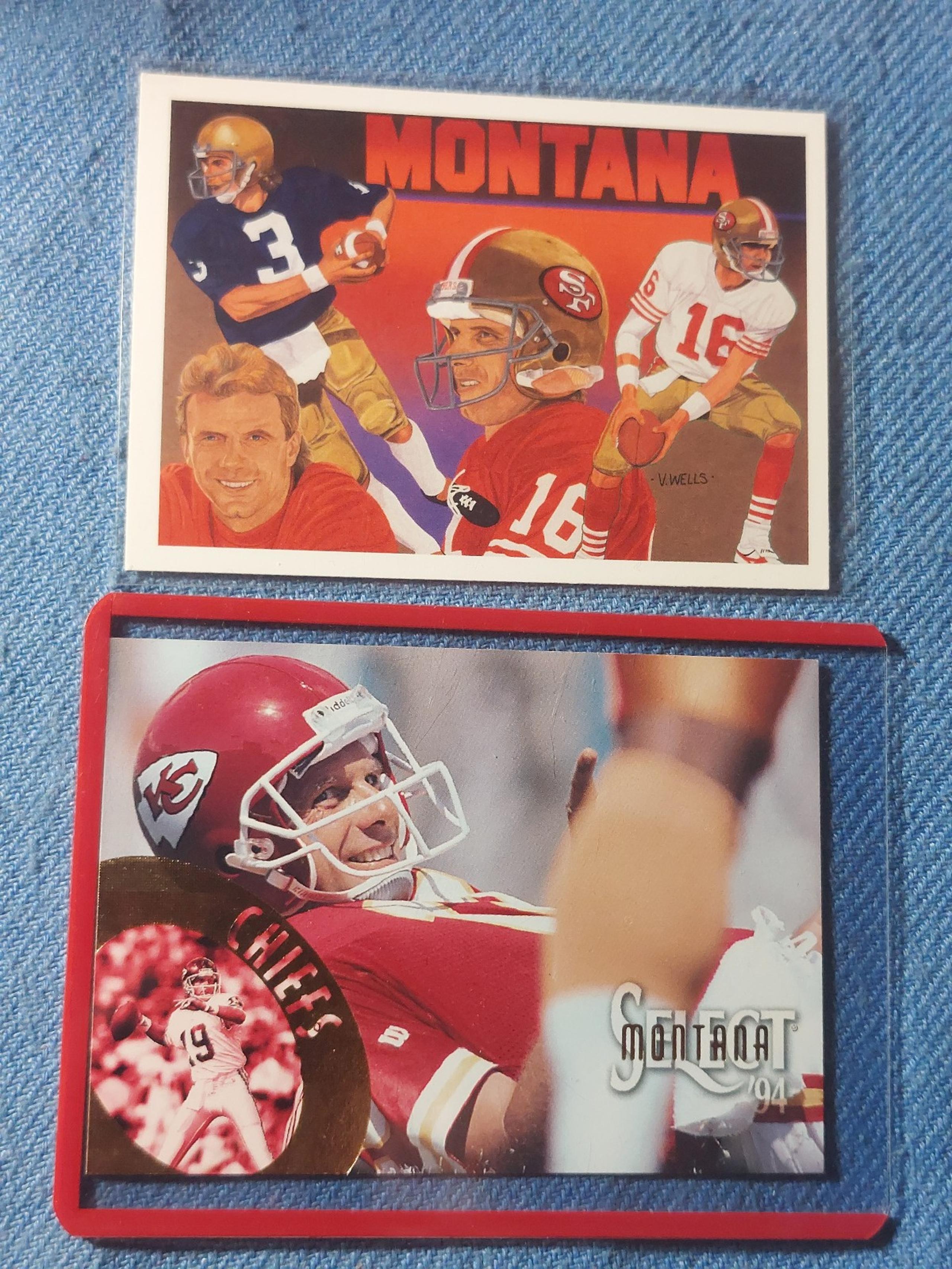 Joe Montana nfl trading cards(PWE1363).