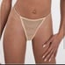For Love & Lemons Victorias Secret Gold Glitter Diamonds Diamante Thong Panty S