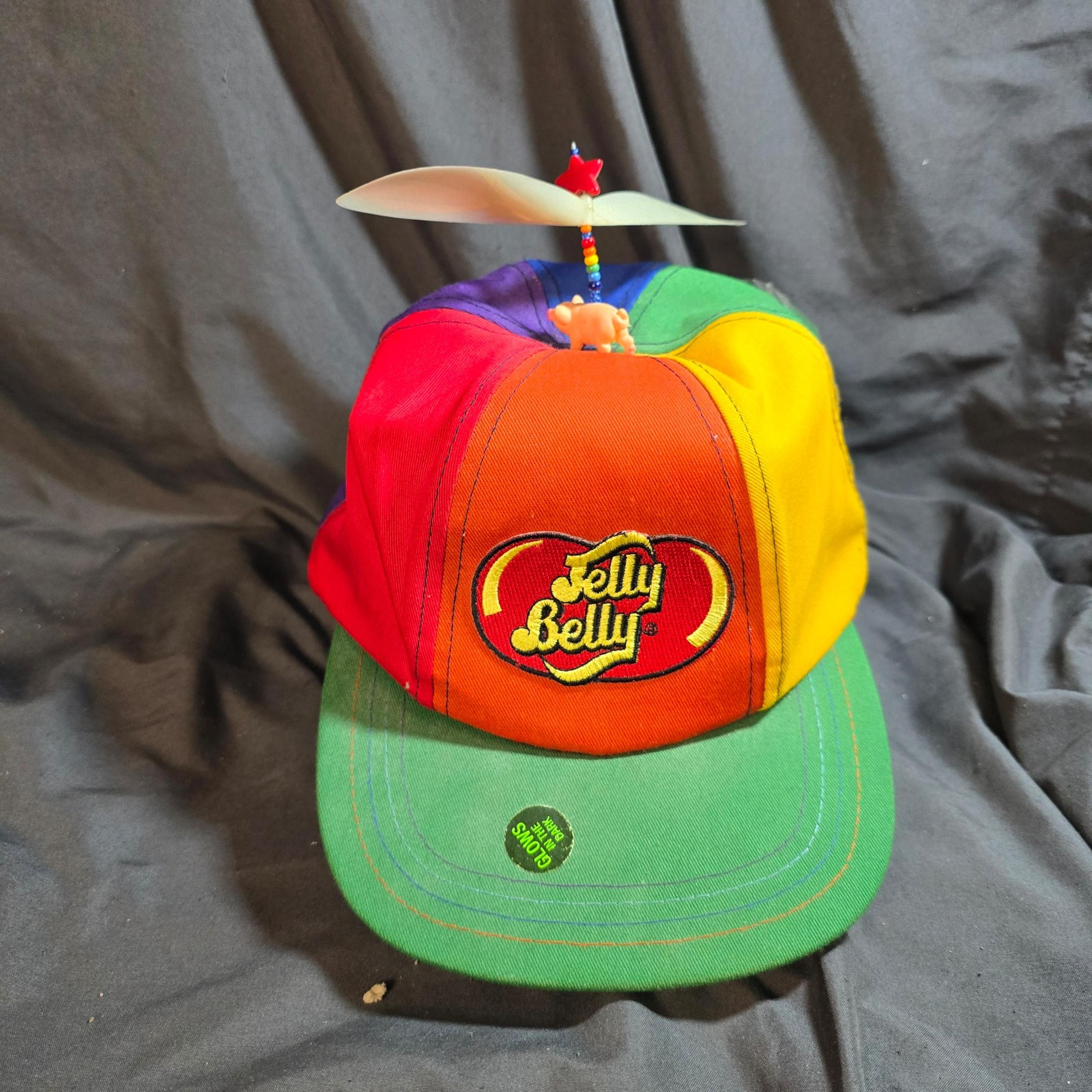 Vintage 90s Jelly Belly Bean Candy propeller adjustable baseball cap Hat RARE