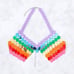 NEW! RAINBOW PRIDE Chainmail Halter Breast Plate Halter Crop Top ONE SIZE