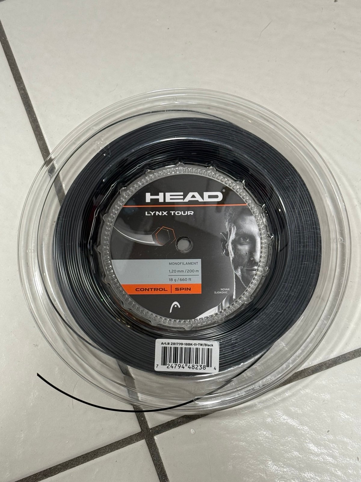 Head Lynx Tour 1.20mm 18 Gauge Black Reel (600ft left) Europe Exclusive
