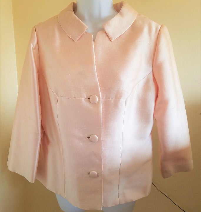 Vintage 1960s George Brown of California Silk Shantung Jacket