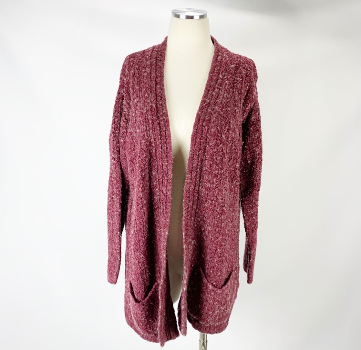 Pierre Cardin Large Sweater Wool Maroon