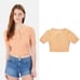 For Love & Lemon Phoebe Pointelle Polo Sweater Sherbet Size M Sweet Coquette