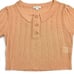 For Love & Lemon Phoebe Pointelle Polo Sweater Sherbet Size M Sweet Coquette