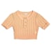 For Love & Lemon Phoebe Pointelle Polo Sweater Sherbet Size M Sweet Coquette