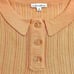 For Love & Lemon Phoebe Pointelle Polo Sweater Sherbet Size M Sweet Coquette