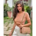 For Love & Lemon Phoebe Pointelle Polo Sweater Sherbet Size M Sweet Coquette