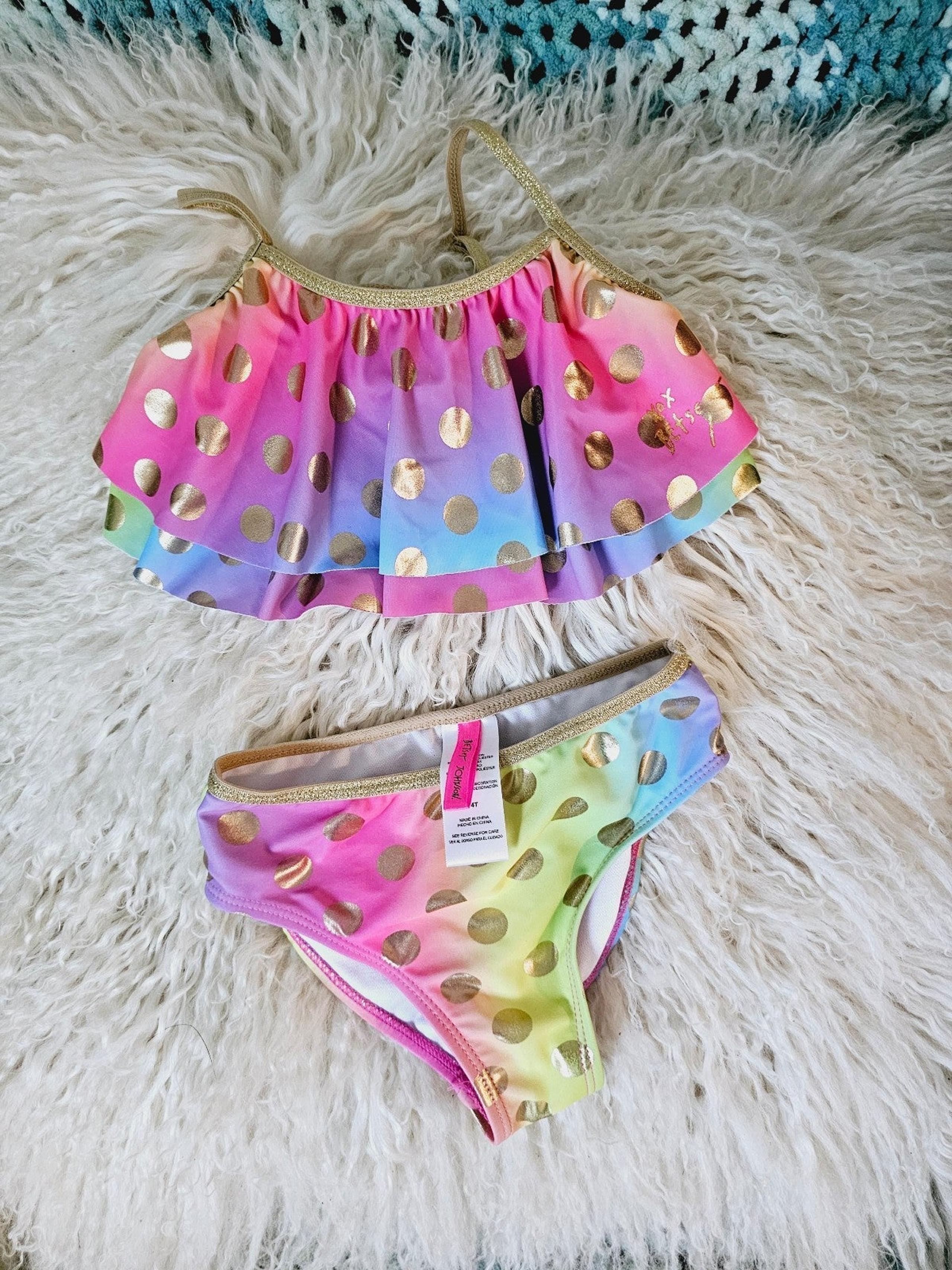 Swimsuit 2 piece girls size 4T Betsey Johnson