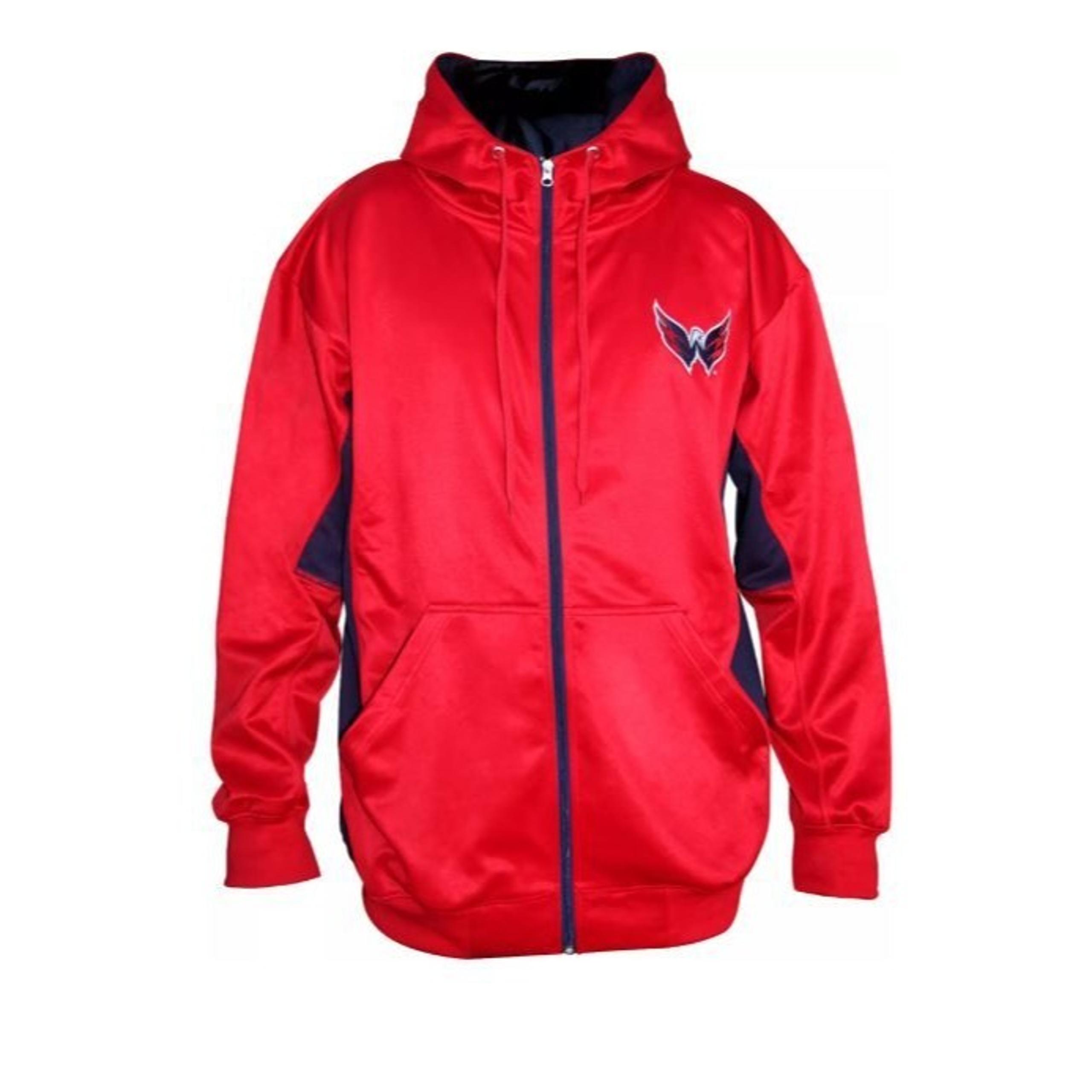NEW! NHL Big & Tall Washington Capitals Side Panel Full Zip Hoodie Large Tall