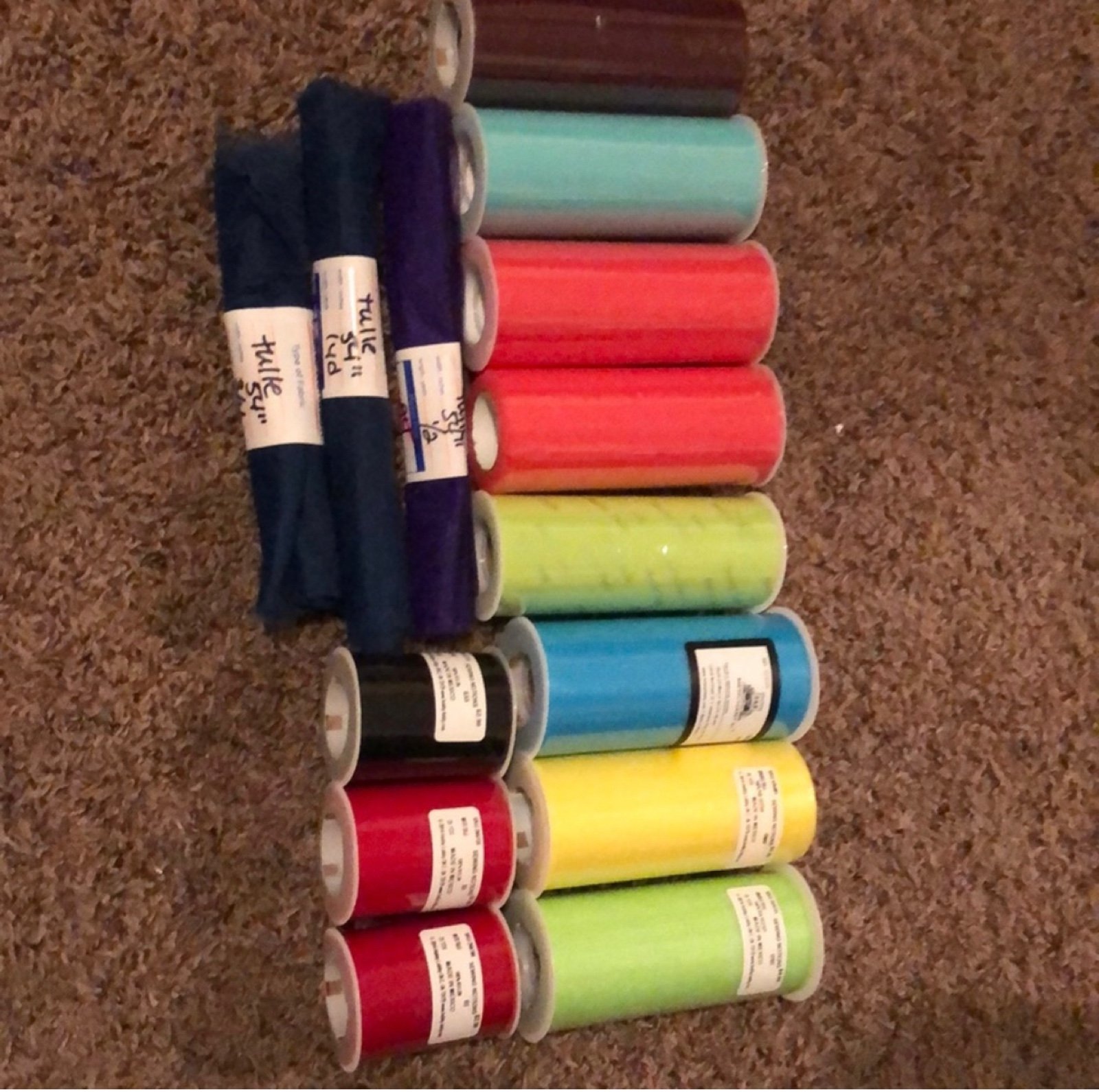 15 spools of tulle