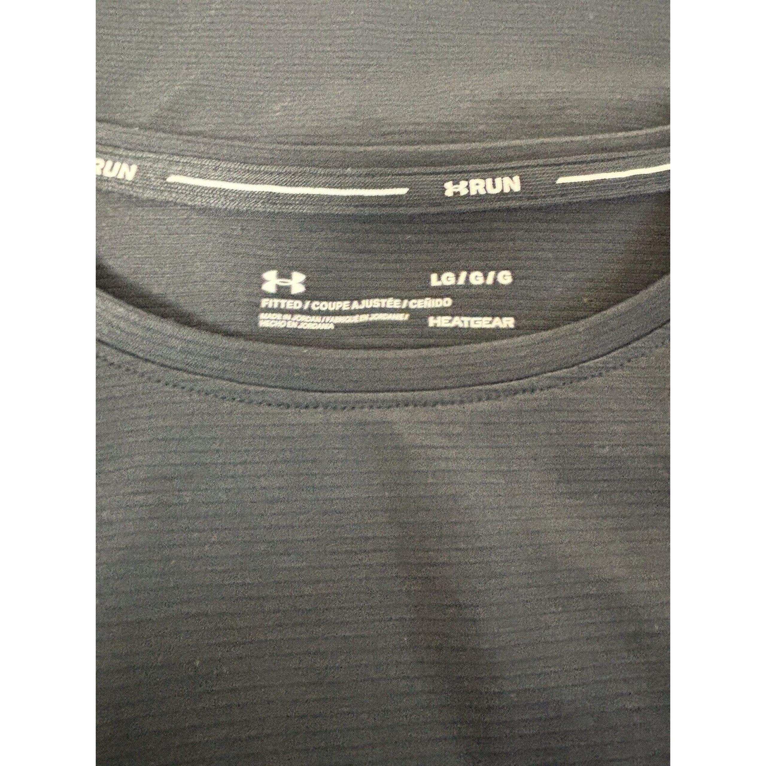 Athletic T Shirt Women’s Large Black HeatGear Run Open Back Top - Under Armour