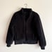 Zyia Black Sherpa Fleece Teddy Bomber Full Zip Jacket - Medium