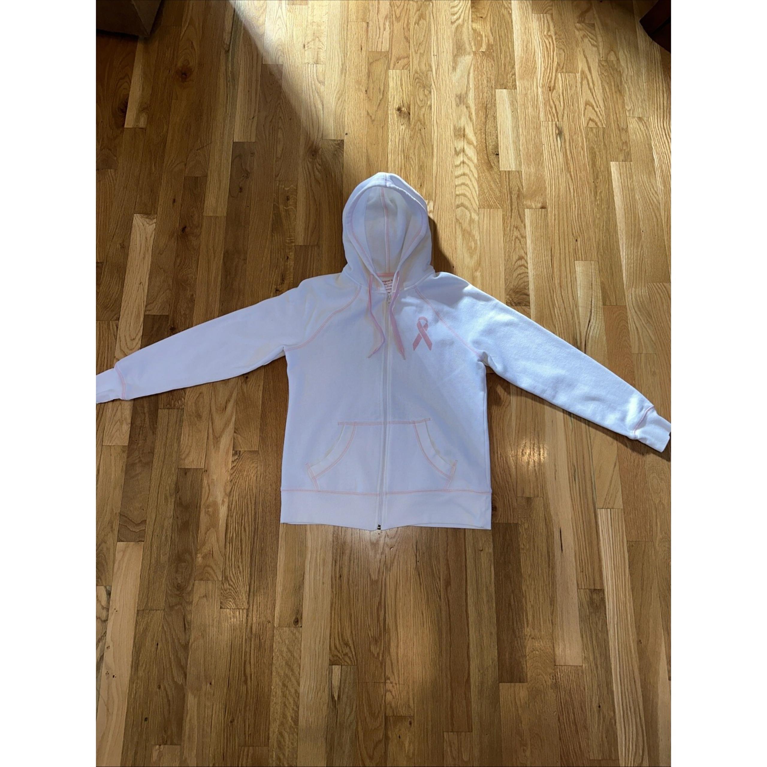 Pink Breast Cancer awareness ribbon flower outline Hoodie