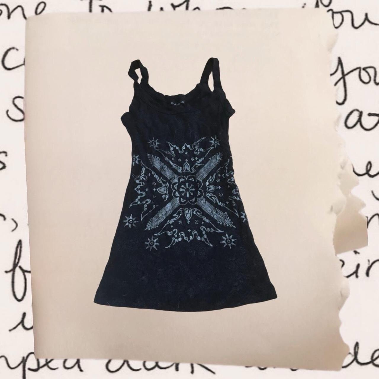silver & black cyber grunge tank top