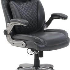 Basics Ergonomic Executive Office Desk Chair with Flip-up Armrests, Adjustable H