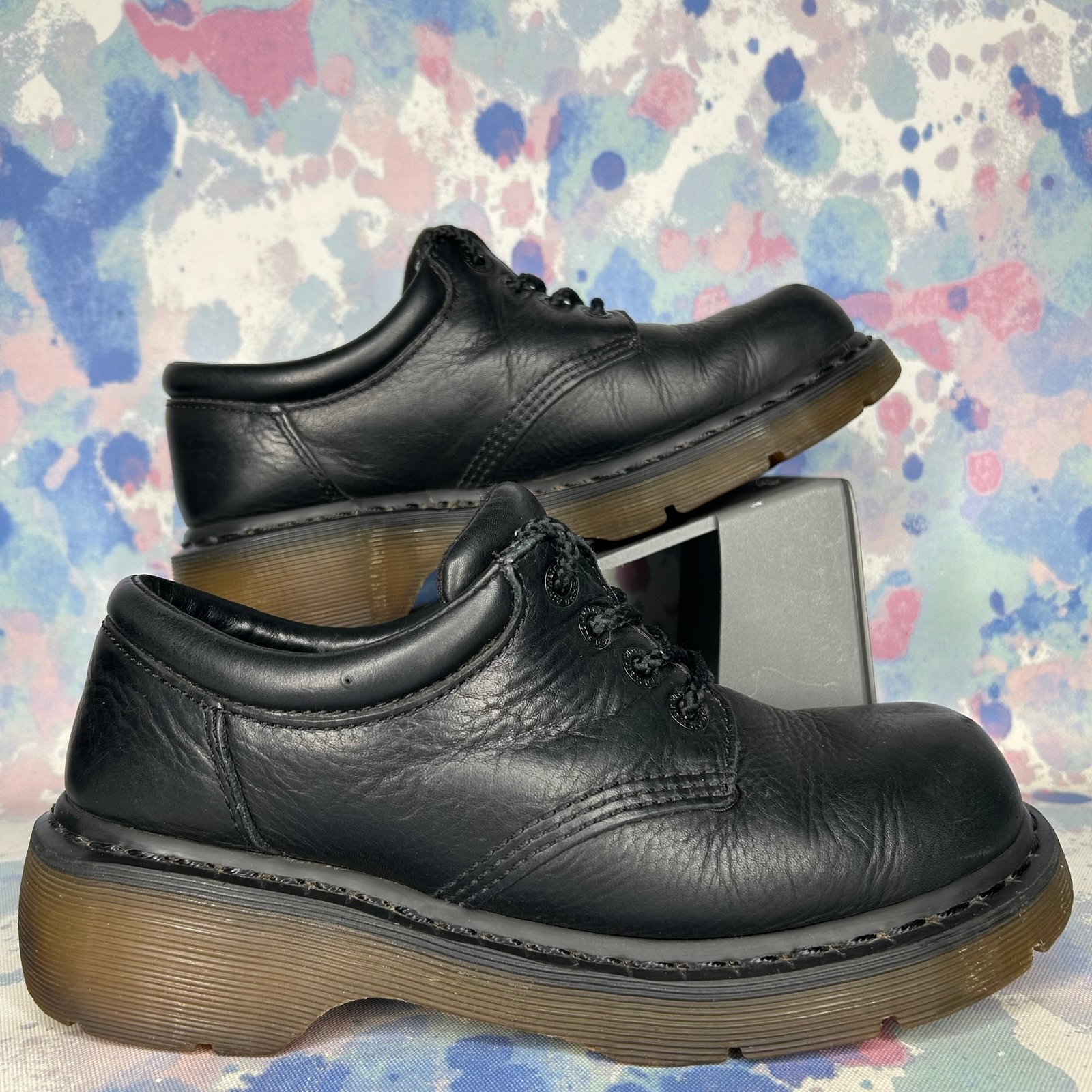 Dr. Martens 2B98 Chunky Platform Black Leather Lace Up Shoes Men’s 8 / Women’s 9