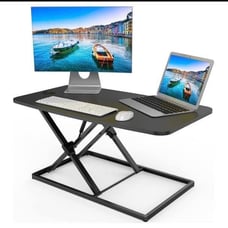 SMUG 36” Converter Sit Riser Adjustable Computer Desk (Blk)